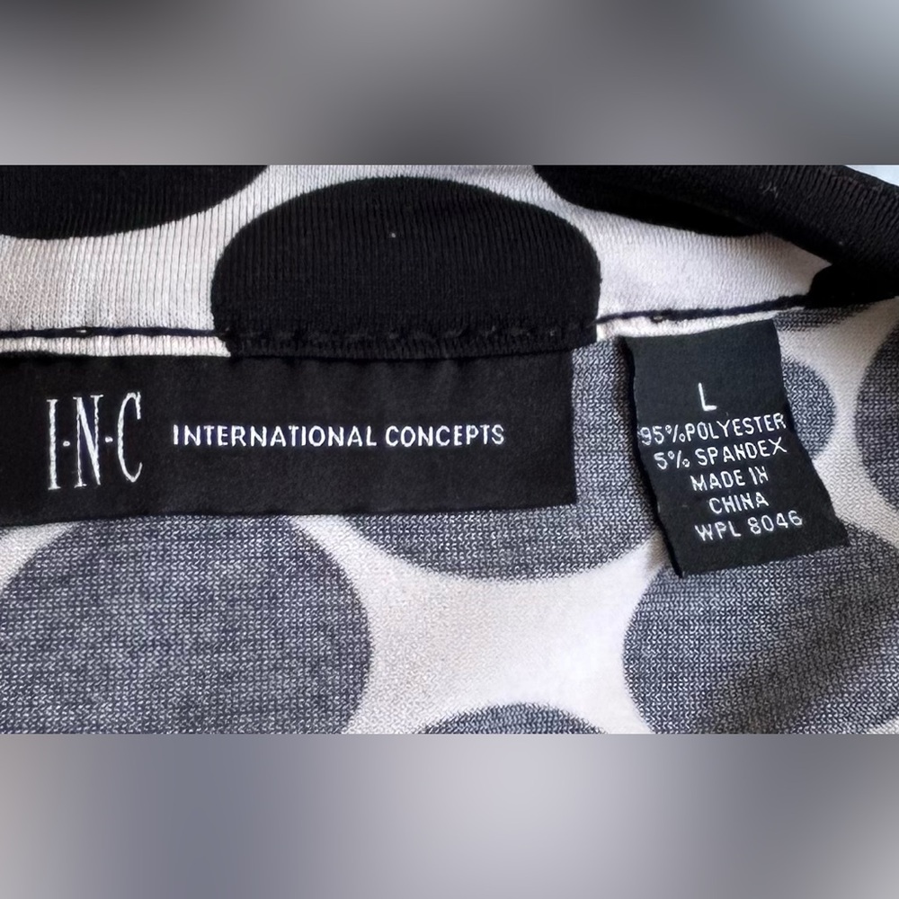 INC black and white geometric design dress. - Picture 5 of 5